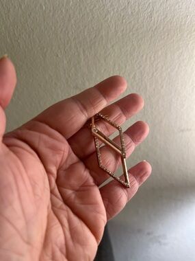 Gold Geometric Crystal Drop Earrings - Elegant Women's Jewelry